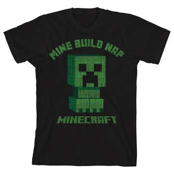 Minecraft Video Game Youth Boys Black Graphic Tee Shirt