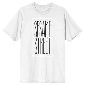 Sesame Street Pen Art Logo Men's White T-shirt