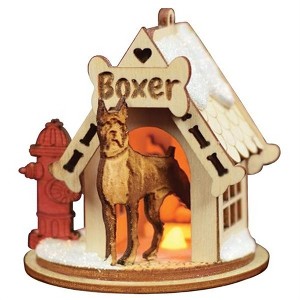 Old World Christmas K-9 Cottage Wooden Doghouse Ornament for Christmas Tree, Boxer - 1 of 4
