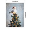 Amanti Art Seagull Santa Hat Festive Holiday Tree by The Creative Bunch Studio Canvas Art Framed - 3 of 4