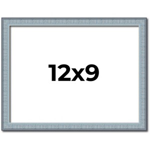 PosterPalooza | Photo Size Textured Blue Picture Frame - UV Acrylic, Foam Board Backing, Hanging Hardware - 1 of 4