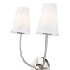 Shannon Collection 2-Light Wall Sconce - Elegant Steel Fixture for Living Room & Hallway - 4 of 4