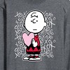 Men's - Peanuts - Charlie Brown Xoxo Long Sleeve Graphic T-Shirt - 2 of 4