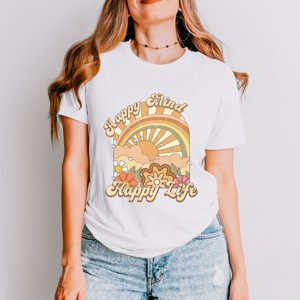 Simply Sage Market Happy Mind Happy Life Summer Short Sleeve Tee - 1 of 4
