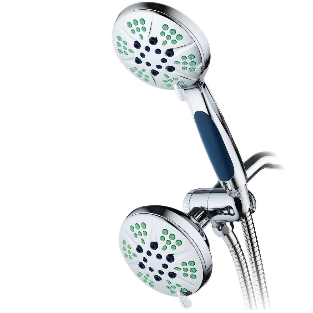 Photos - Shower System 48 Setting High Pressure Ultra Luxury Three-Way Shower Head Combo Chrome 