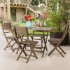 GDFStudio Rabion Outdoor Acacia Wood 5 Piece Folding Dining Set, Gray - image 2 of 4