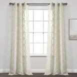 Set of 2 Avon Trellis Grommet Sheer Window Curtain Panels - Lush Décor