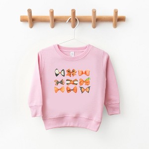 The Juniper Shop Coquette Girl Halloween Bow Chart Toddler Graphic Sweatshirt - 1 of 3