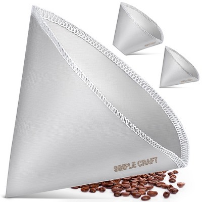 Zulay Kitchen - Simple Craft Fine Mesh Stainless Steel Reusable Pour Over Coffee Filter