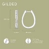 Gilded Lab-Grown Diamond Channel Set Hoop Earrings for Women in 925 Sterling Silver and 14KT Yellow Gold-Plated | 1/4, 1/2, 1 Carat Total Weight - 4 of 4