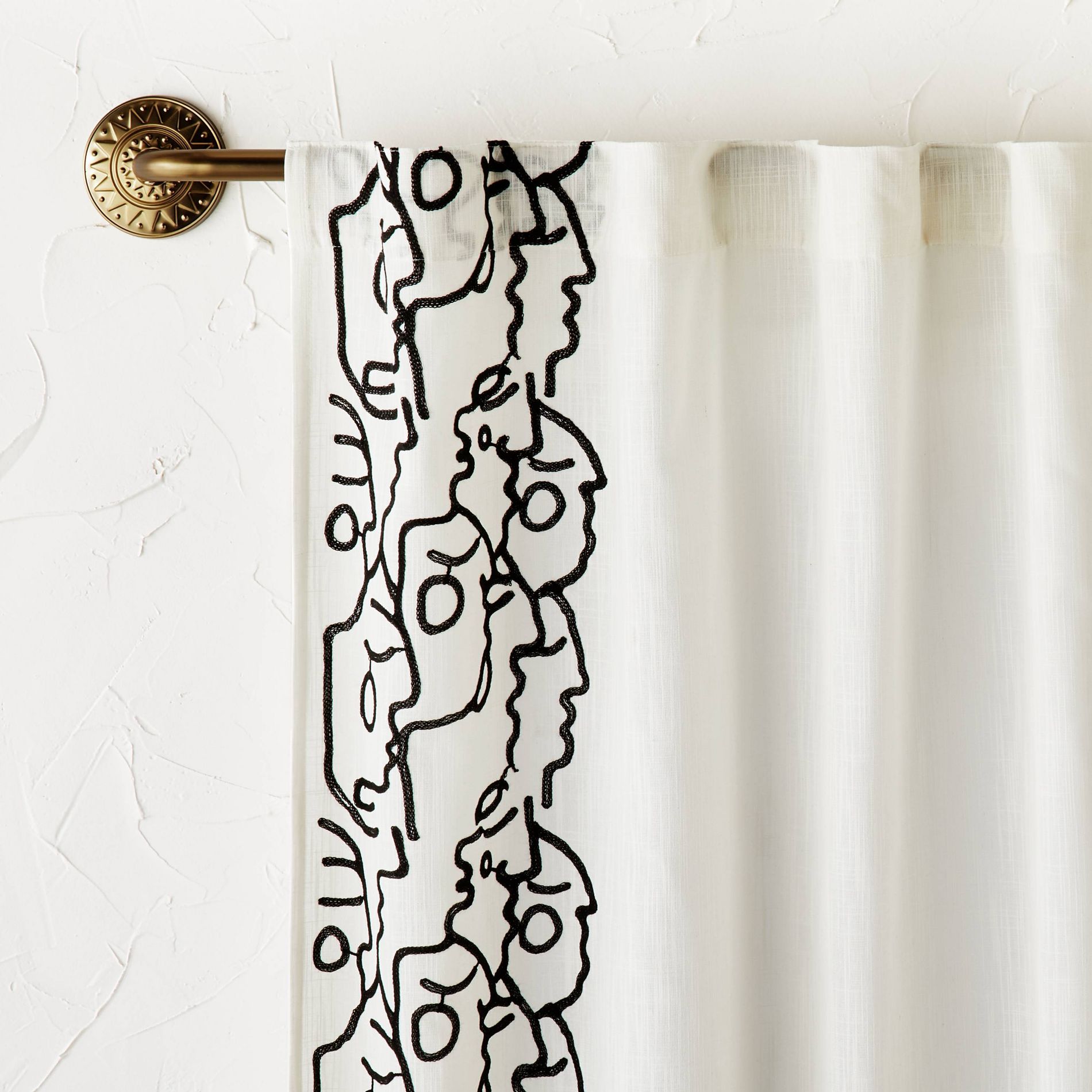 2pk 63"x40" Light Filtering In This Together Embroidered Window Curtain Panels Ivory - Opalhouse™ designed with Jungalow™