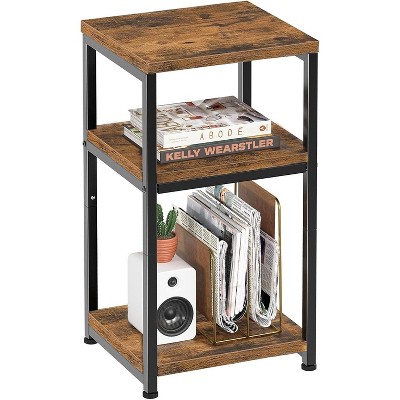 3 Tier End Table, Side Table Sofa Couch Table for Living Room, Night Stand Storage Shelf