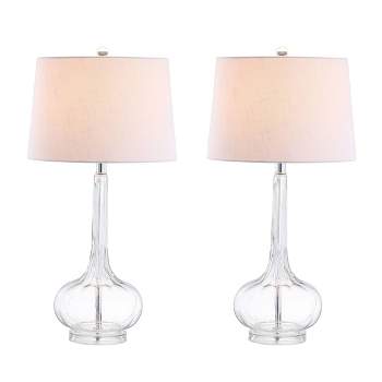 28.5" (Set of 2) Bette Glass Teardrop Table Lamp (Includes LED Light Bulb) - JONATHAN Y 