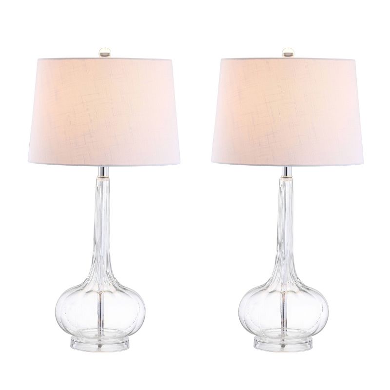 28.5" (Set of 2) Bette Glass Teardrop Table Lamp (Includes LED Light Bulb) - JONATHAN Y , 1 of 9