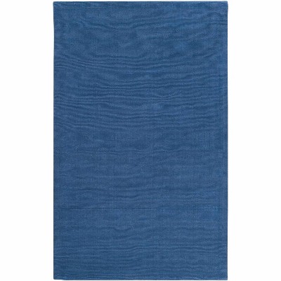 Hauteloom Brockton Solid Wool Blue Area Rug
