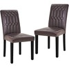 VECELO Dining Chairs Set of 2/4/6 Parsons Chairs with Solid Back Upholstered Dining Chairs Brown/Beige/Coffee - 2 of 4