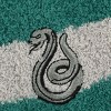 Harry Potter Slytherin Serpent Adult Green & Gray Striped Chenille Crew Socks - 4 of 4