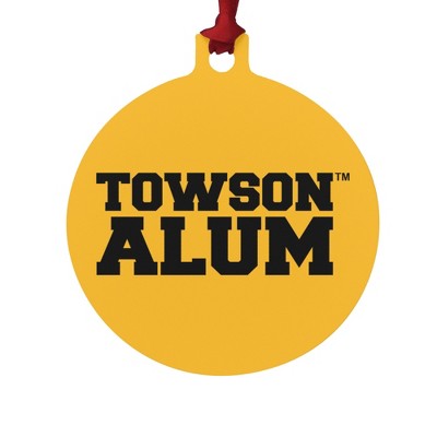 Towson University Tigers Alumn Aluminum Holiday Christmas Tree Ornament