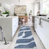 Area Rug Geometric Stripes Rug Modern Washable Living Room Rug Low Pile Non-Slip Throw Rugs for Bedroom Office - 3 of 4