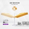 PURPLE LEAF Patio Umbrella White Cantilever Offset Umbrella Square Outdoor Umbrella with 360-degree Rotation for Garden Deck Pool - 3 of 4