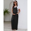 Clearlove Maternity Jumpsuit Women's Casual Sleeveless Tie Loose Jumpsuit With Pockets - 3 of 4