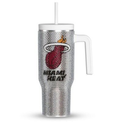 NBA Officially Licensed 40oz Bling Voyager Stainless Steel Tumbler with Rhinestones in a Limited Edition Gift Box