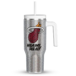 NBA Officially Licensed 40oz Bling Voyager Stainless Steel Tumbler with Rhinestones in a Limited Edition Gift Box - 1 of 4