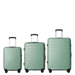 FURNIinspire Bag And Luggage Sets 3 Piece Suitcases with Wheels, Family-Friendly Travel Luggage, Lightweight Suitcase Set, Green, 20.47"*11.22"*29.33" - 1 of 4