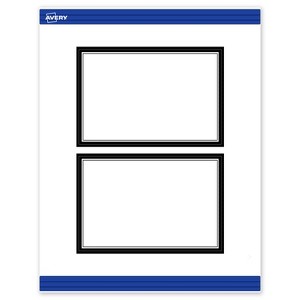 Avery Printable Rectangle Postcards, Double Black Border, 4" x 6", Matte White Rectangle Postcards, Laser/Inkjet, 20ct, Great for Postcards - 1 of 4