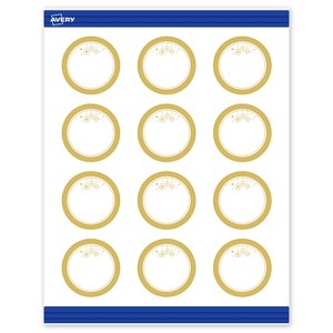 Avery Round Cards, 2" Diameter, Gold-Metallic Ornaments, Matte, 120 - 1 of 4