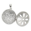 Black Bow Jewelry Sterling Silver and Cubic Zirconia Flower Design Locket, 22mm - 3 of 4