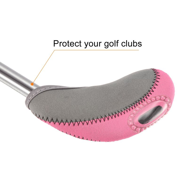 Unique Bargains Waterproof Golf Club Iron Head Covers with Visible Windows 10 Pcs, 5 of 7