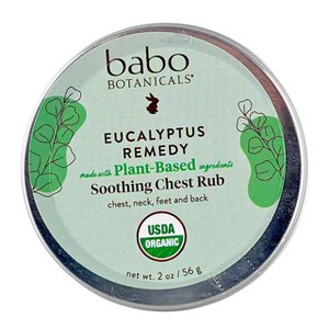 Babo Botanicals Eucalyptus Remedy Soothing Chest Rub (2 oz) - Breathe Easy, Naturally - 1 of 4