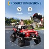 12V Electric Ride on Car for Kids, Battery Powered Truck w/Parent Remote Control, Off-Road Truck with Dual Motors, Wheel Suspension, LED Lights - 4 of 4