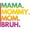 Women's Design By Humans Mother's Day Mama Mommy Mom Bruh Rainbow Text By punsalan Racerback Tank Top - 2 of 2