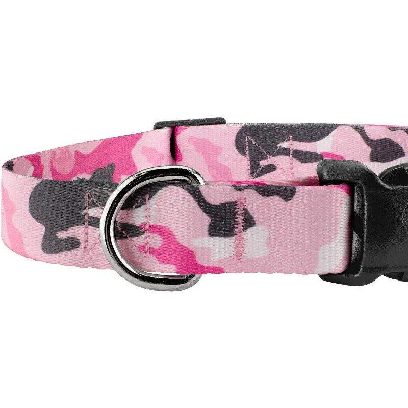 Country Brook Petz Deluxe Pink and Grey Camo Dog Collar - Made in the U.S.A., 5 of 6