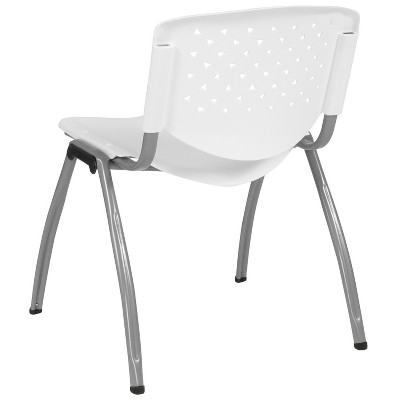 Titanium Gray 880 lb Capacity Ergonomic Stack Chair - White