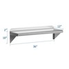 36"x12" Stainless Steel Wall Shelf, Floating Metal Shelving, for Kitchen, Garage and Utility Room - 2 of 4