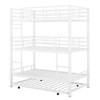 NicBex Twin Size Bunk Bed Draggable Design Metal Frame Quadruple Bed Frame with Guardrails and Ladder, No Box Spring Required, Space Saving - 3 of 4
