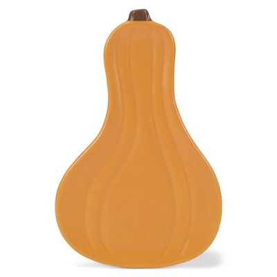 Nat & Jules Pumpkin Gourd Shaped 6.5 x 4 Inch Ceramic Spoon Rest: Cheerful Fall & Thanksgiving Decorations for Indoor Home Kitchen & Table D�cor &