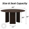 SpassWay 30"H Modern Wood Dining Table Versatile Kitchen Conference Gaming Table with Sturdy Tripod Base in Walnut/Black/Natural Wood - 4 of 4