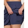 RBX Active Women's Longer Length Quick Drying Lightweight Travel Tennis Golf Skirt with Built-In Shorts and Pockets - 2 of 4