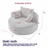 Grungis Round Corduroy Sponge Single Sofa with Back Cushion & Pillows,Fluffy Modern Sleeper Chair for Living Room & Bedroom - 2 of 4