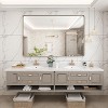 KIOTEE Rectangular Aluminum Alloy Framed and Tempered Glass Wall Bathroom Vanity Mirror in Matte Black - 2 of 4