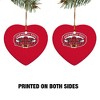 Jacksonville State University Primary Logo HeartShaped Porcelain Holiday Christmas Tree Ornament  2.8" - 3 of 4