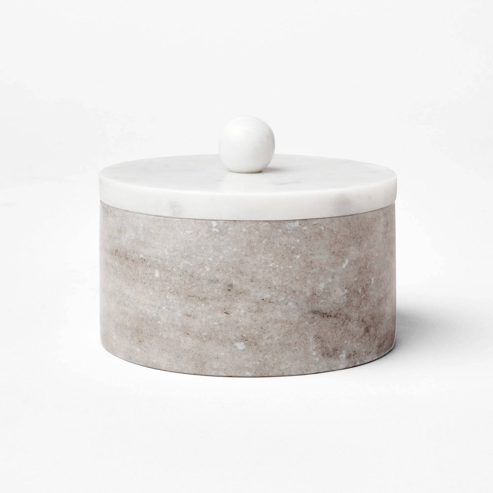 Photos - Clothes Drawer Organiser Round Marble Decorative Box - Threshold™ designed with Studio McGee