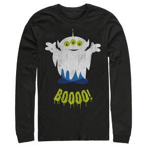 Men's Toy Story Halloween Squeeze Alien Ghost Long Sleeve Shirt - 1 of 4