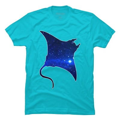 Men's Design By Humans Space Manta Ray By Shrenk T-Shirt