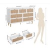 GAOMON 7-Rattan Drawer Tall Dresser with Deep Drawers & Wide Top,Multi-Room Storage for Bedroom, Living Room, Hallway, Nursery - 3 of 4