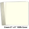 Hamilco 8x8 Cream White Scrapbook Cardstock Paper 100lb Cover Card Stock 100 Pack - 2 of 4